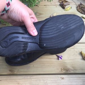 rockport black slip on shoes